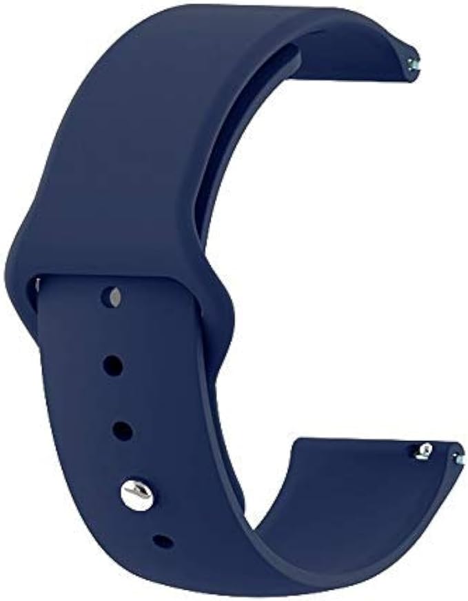 Generic CIRO Soft Silicon Strap 20 mm Compatible with all Smart watches and Watches (Blue), Blue, Classic